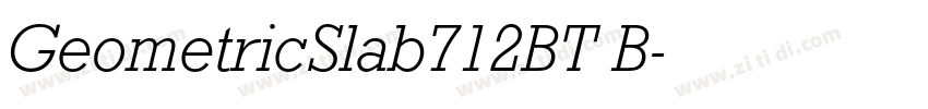 GeometricSlab712BT B字体转换